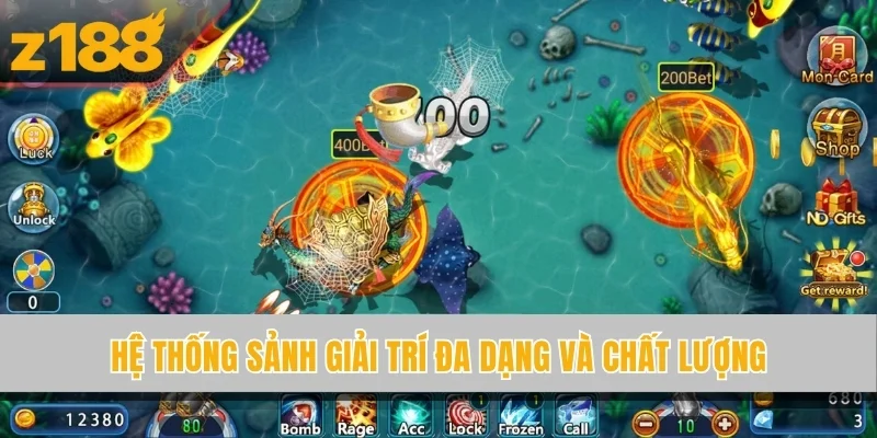 Hệ thống sảnh giải trí đa dạng và chất lượng