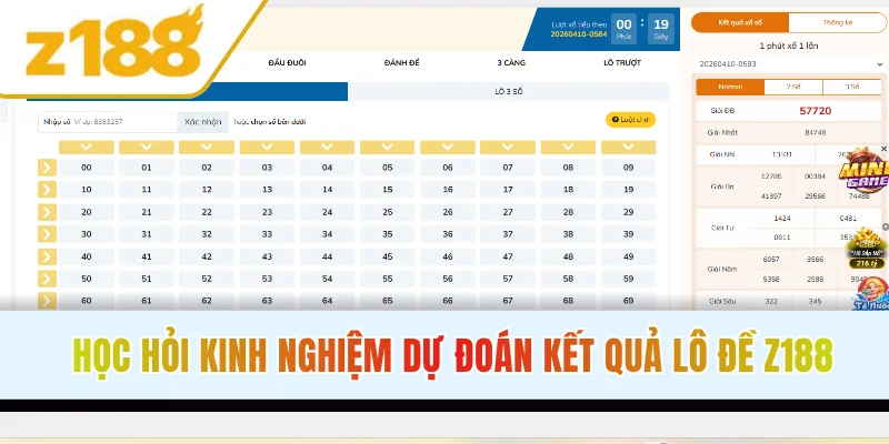 Học hỏi kinh nghiệm dự đoán kết quả lô đề Z188